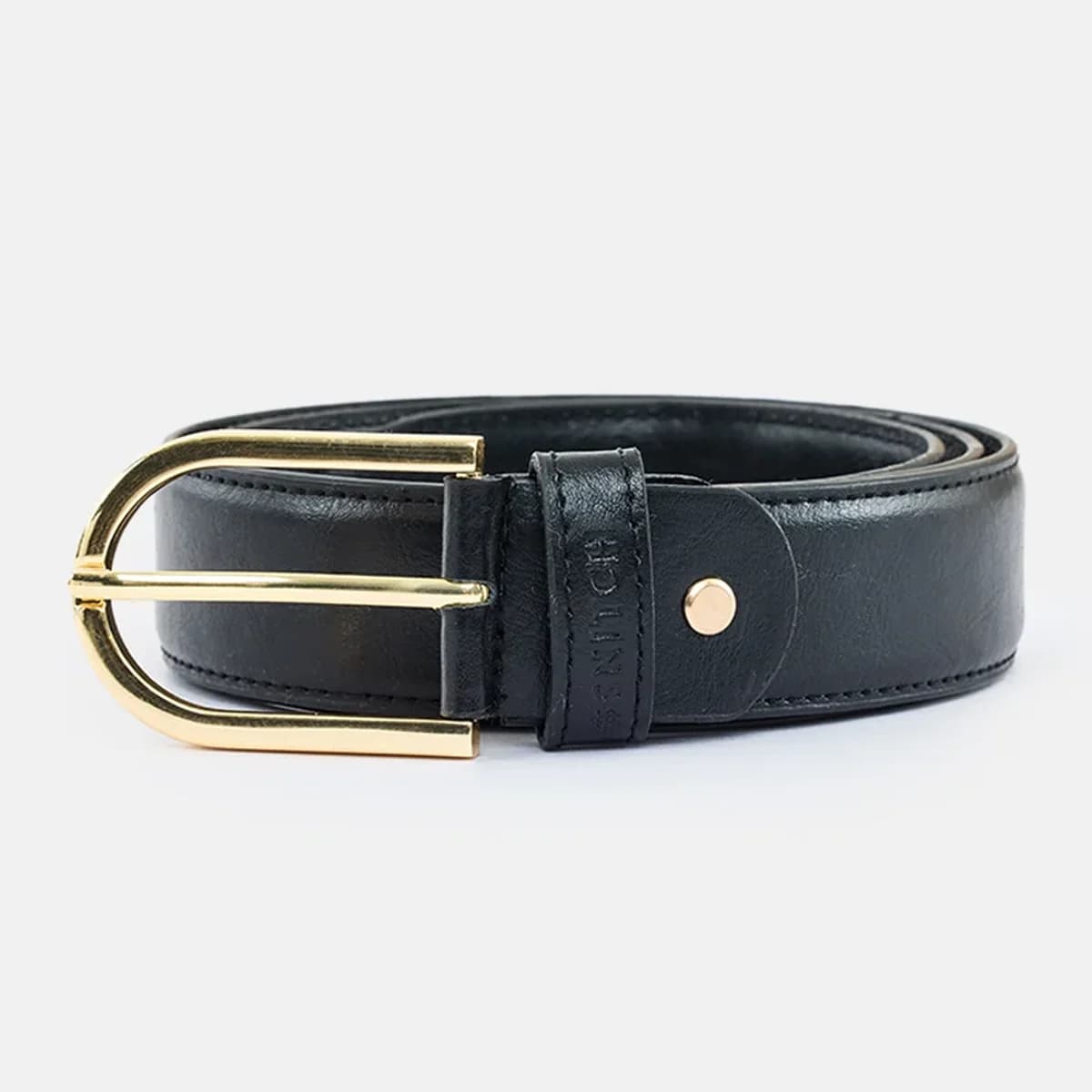 Vegan Gold Buckle Formal Belt