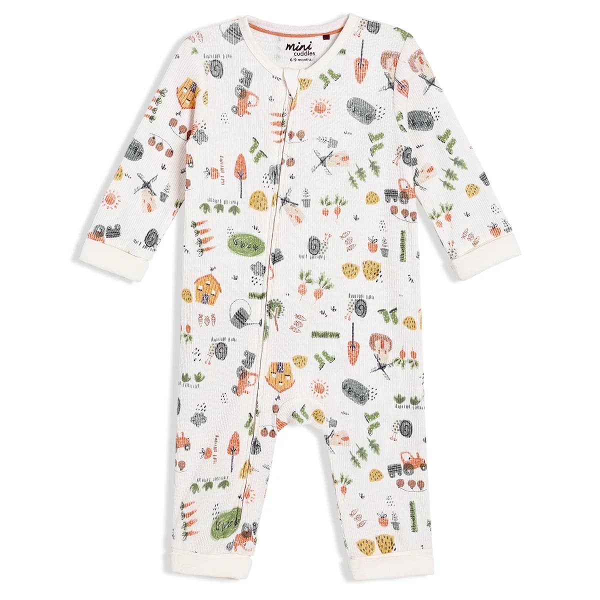 Baby Boys Plantopia Printed Romper, White