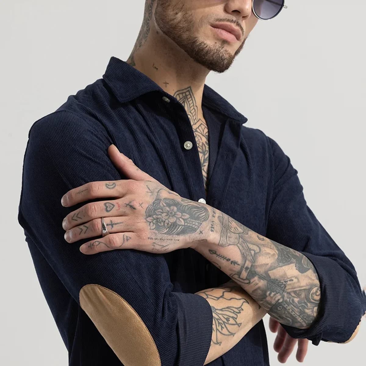 PatchPro Navy Corduroy Shirt