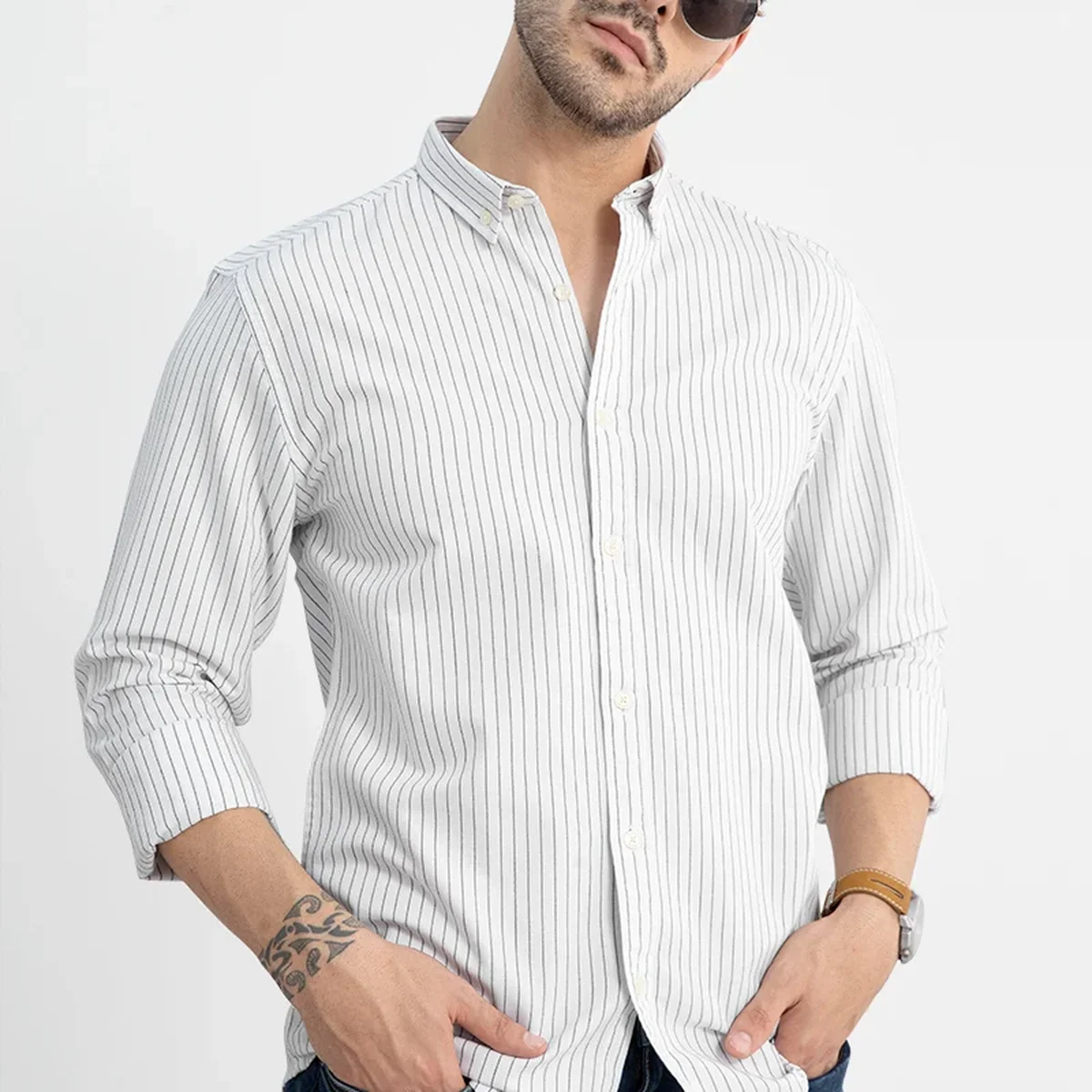 Lining White Shirt