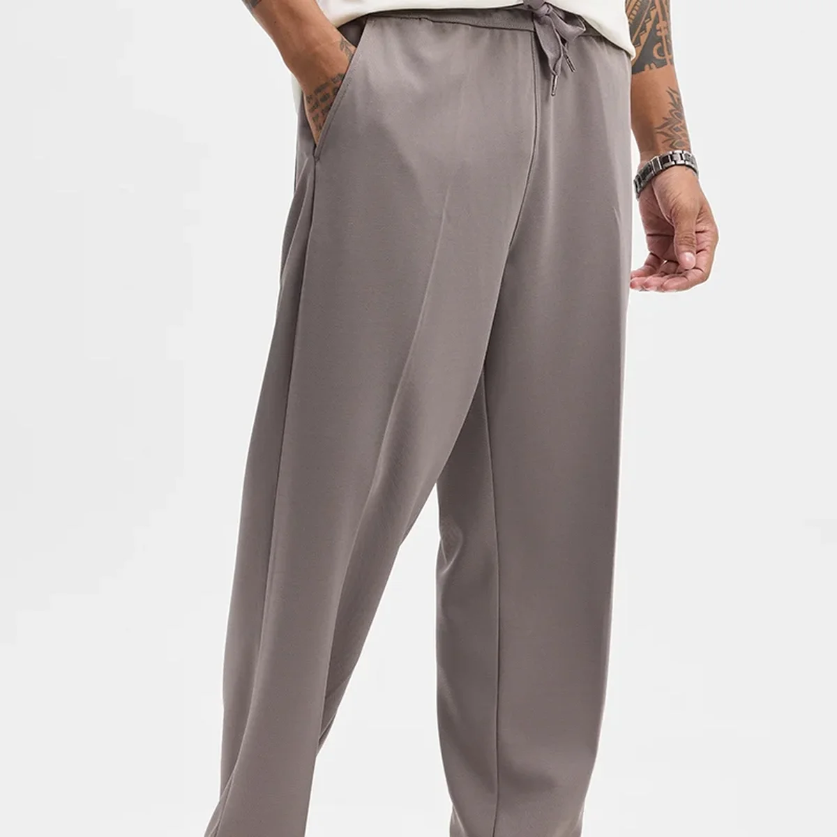 Grey Relaxed Fit Korean Trouser