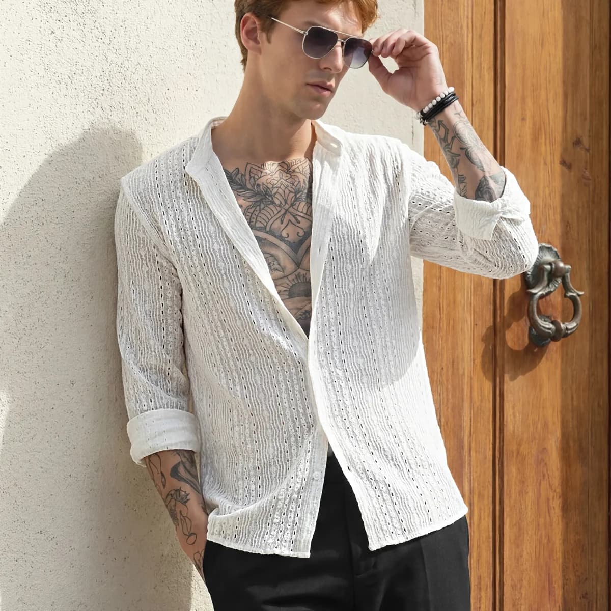 CraftedCanvas White Shirt