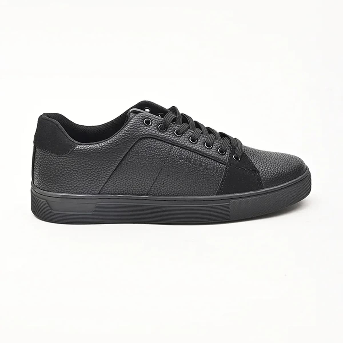 Black Textured Sneakers