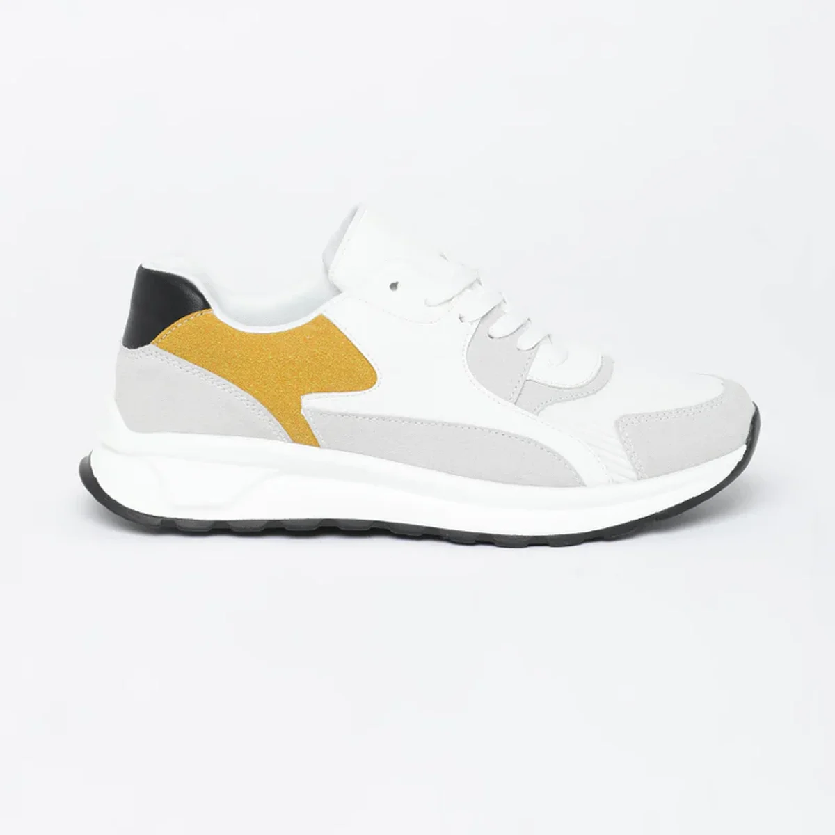 White Textured Sneakers