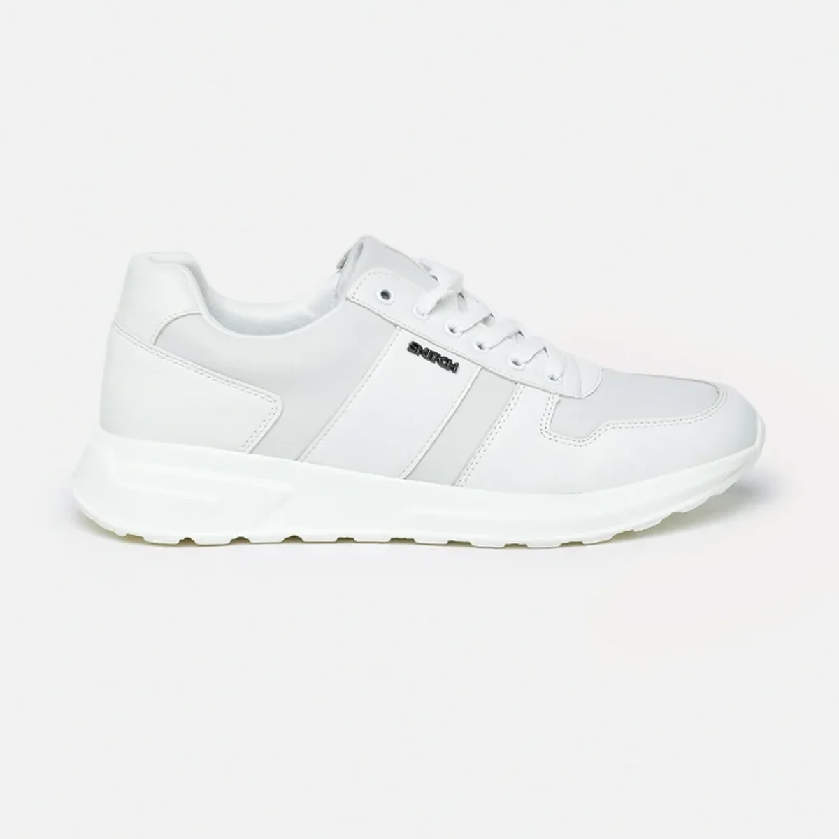 White Solid Sneakers