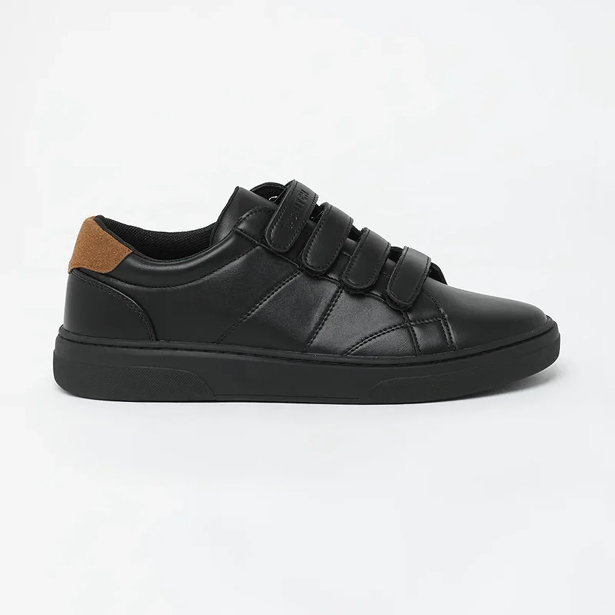 Black Solid Sneakers