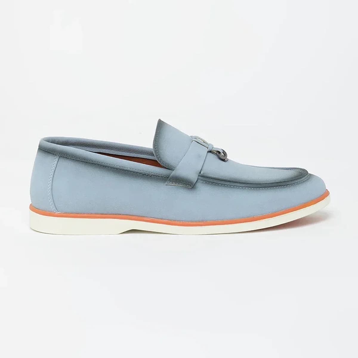 Blue Solid Loafers