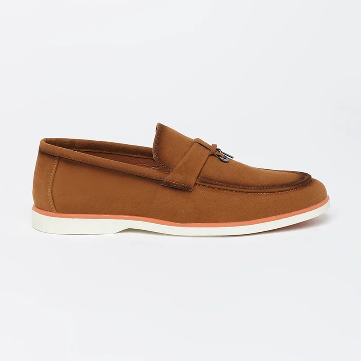 Brown Solid Loafers
