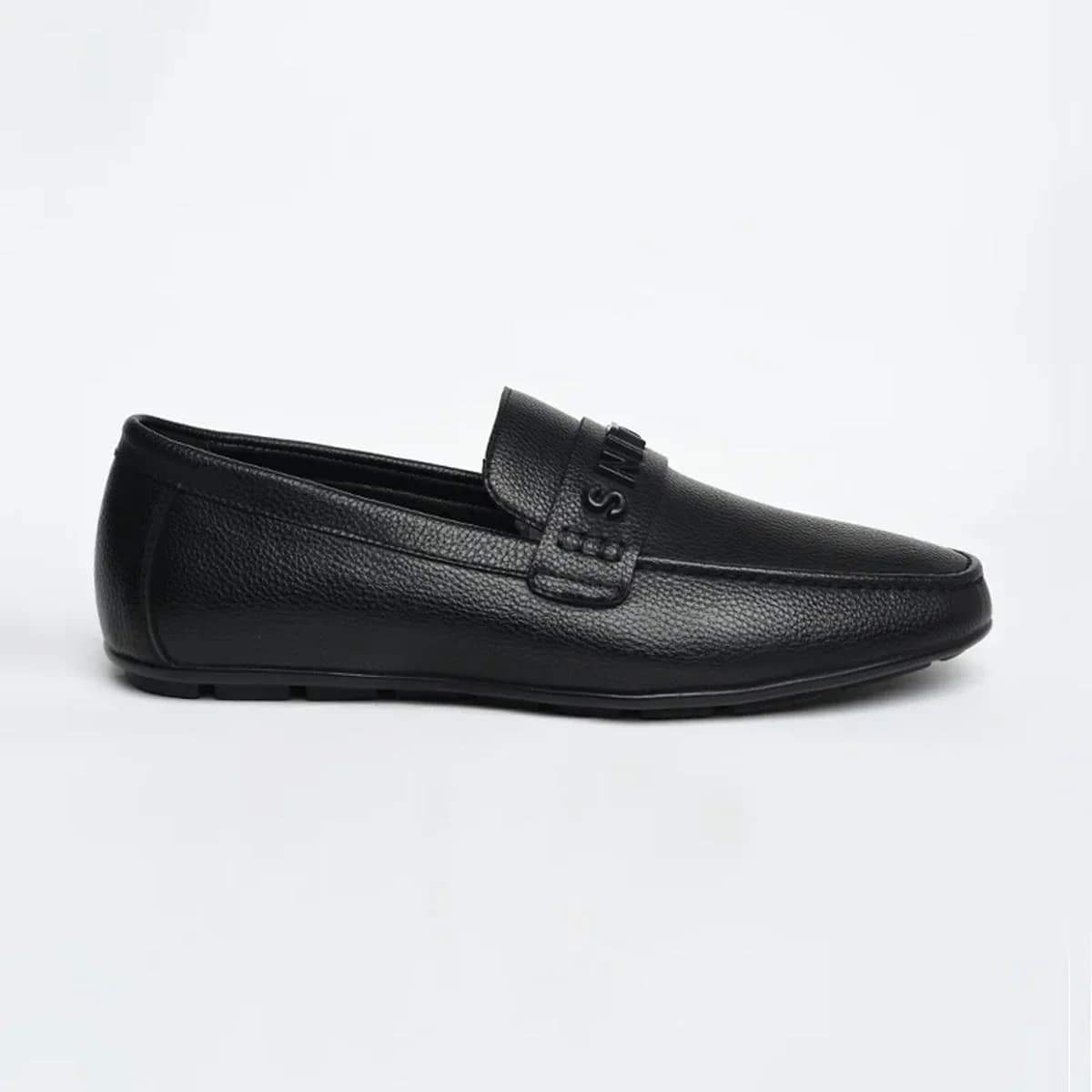 Black Solid Loafers