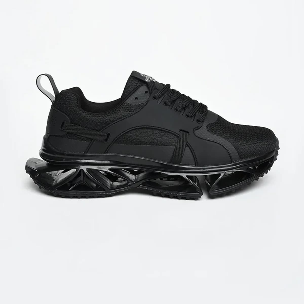 Black Solid Sneakers