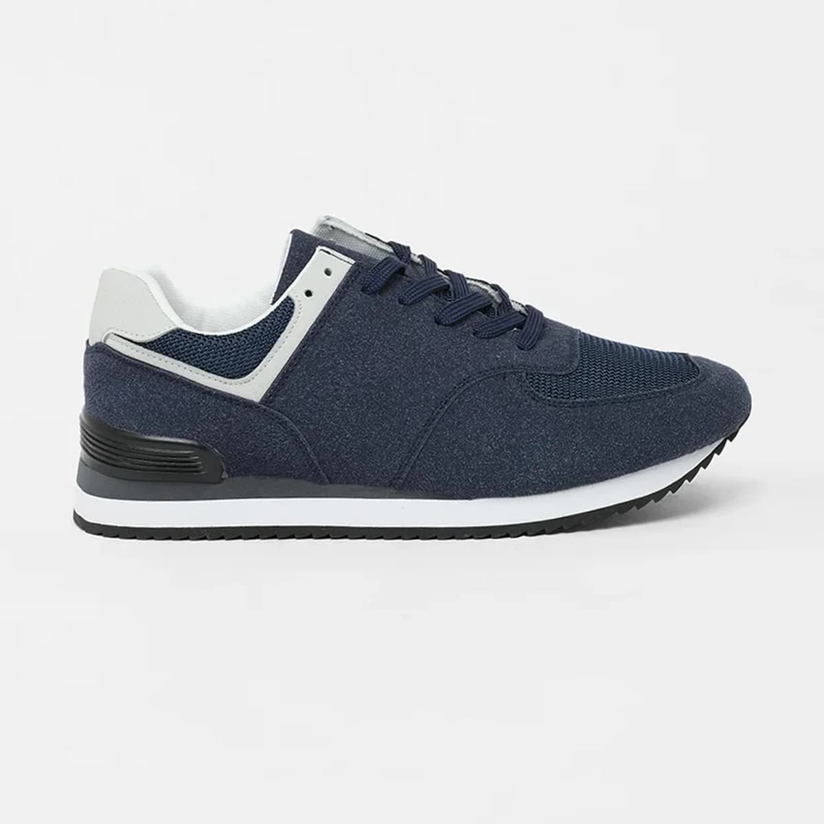 Navy Blue Solid Sneakers